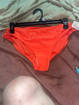 No Boundaries Orange Side Tie Bikini Bottom - Image 1