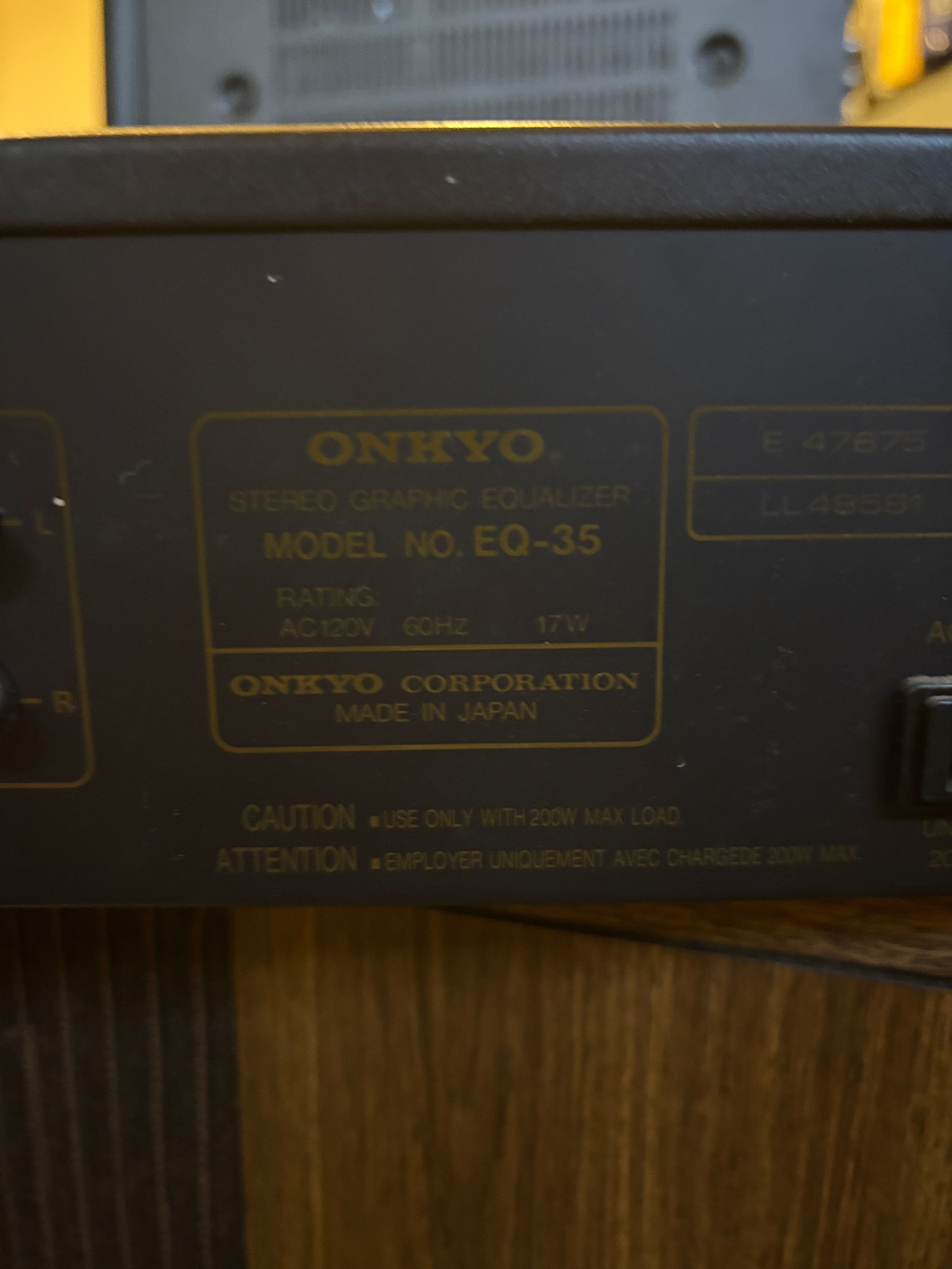 Onkyo Integra EQ-35 Stereo Graphic Equalizer - Image 3