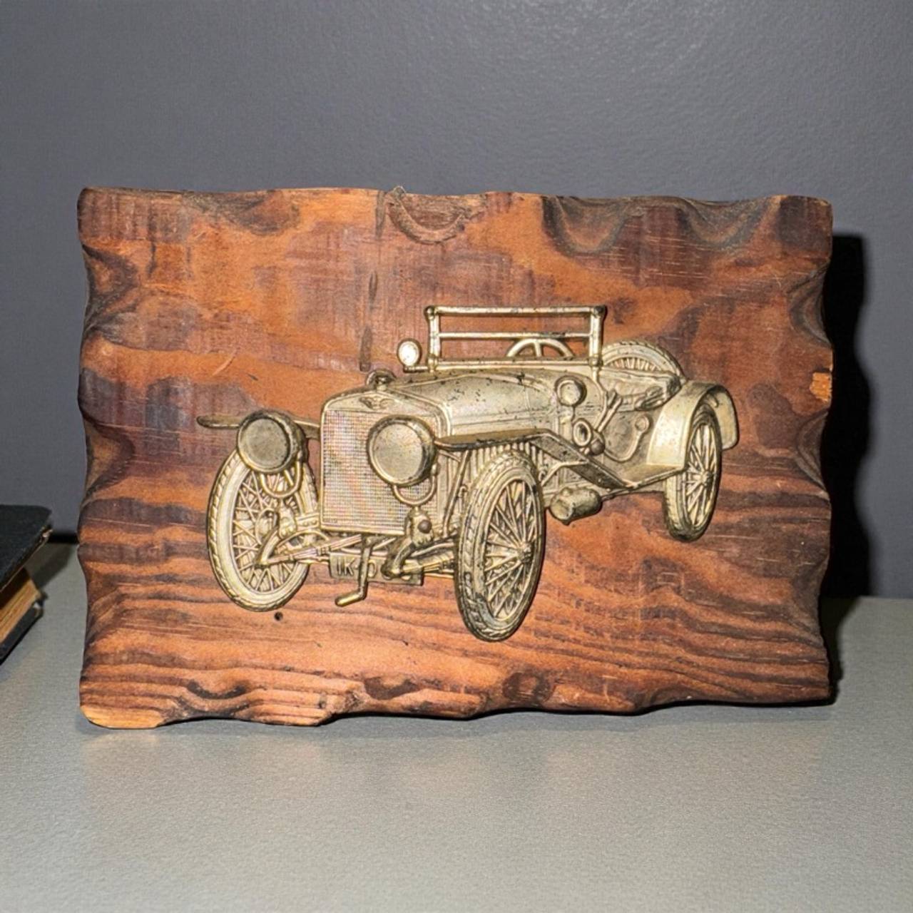 Vintage 1912 Car Wall Plaque 6.25x4