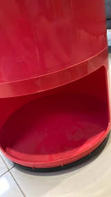 Red rolling side shelf - Image 2