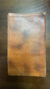Vintage Embossed Leather wallet with Monogram - Image 3