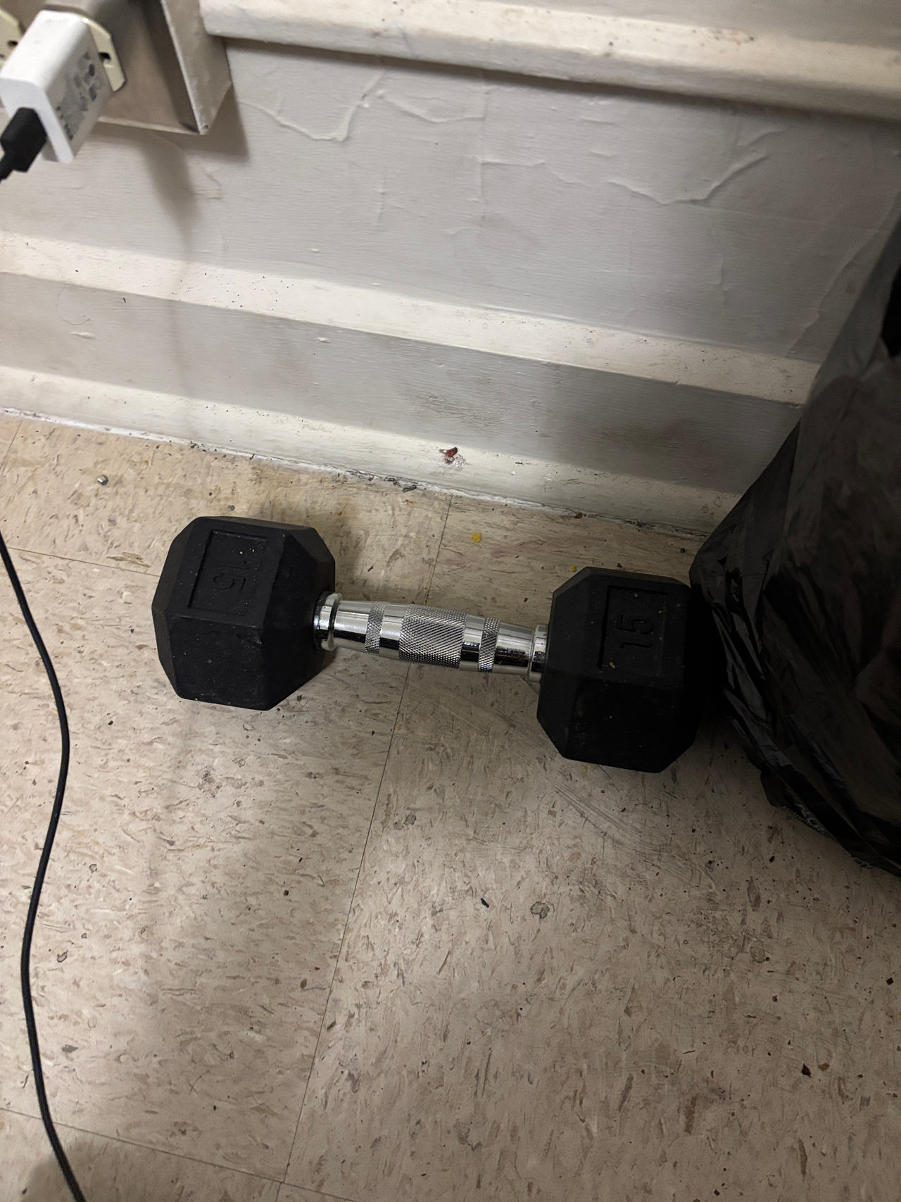 Hex Rubber Dumbbell