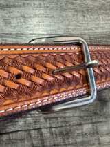 Texas Saddlery Basketweave Leather Belt - Image 2