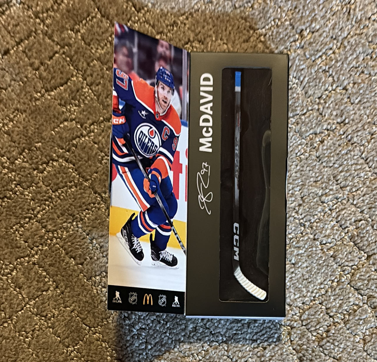 McDonald's NHL Connor McDavid Mini Hockey Stick