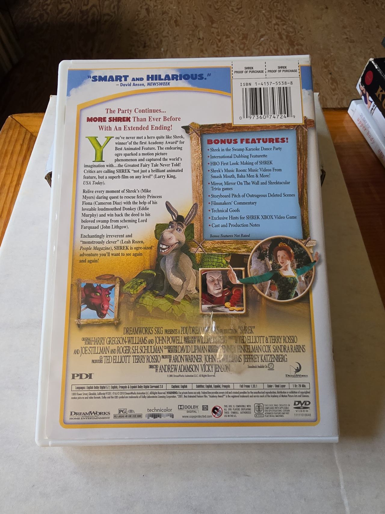 Shrek (DVD, 2001, Full Screen)