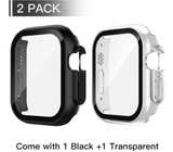 2 Pack PC Misxi Case Built-in Tempered Glass Screen Protector Compatible 49mm - Image 2