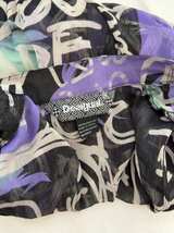 Y2K Vintage 2000s Desigual Women's Sheer Black Multicolor Sequin Top - Image 1