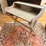 Linon Coy Folding Writing Desk with Drawer Rustic Brown - Image 4