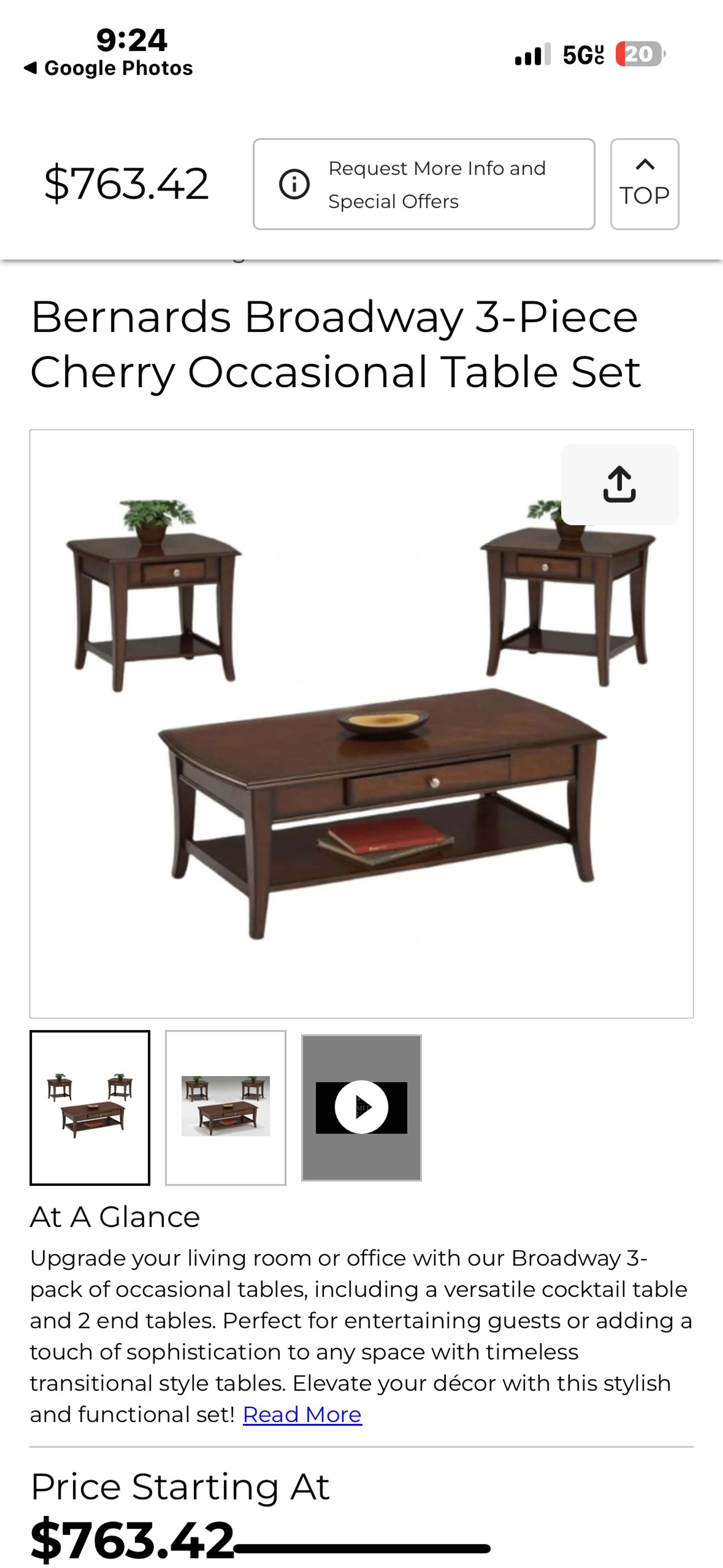 Rubin Furniture Lincoln Park Brown Wood End Table with Drawer - Image 4