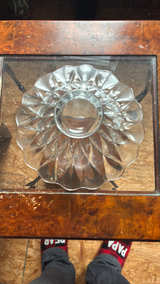 Scalloped Glass Serving Bowl - Image 2