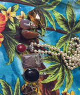 Vintage Gemstone Pendant and Pearl Necklace Collection 2 sterling silver - Image 1