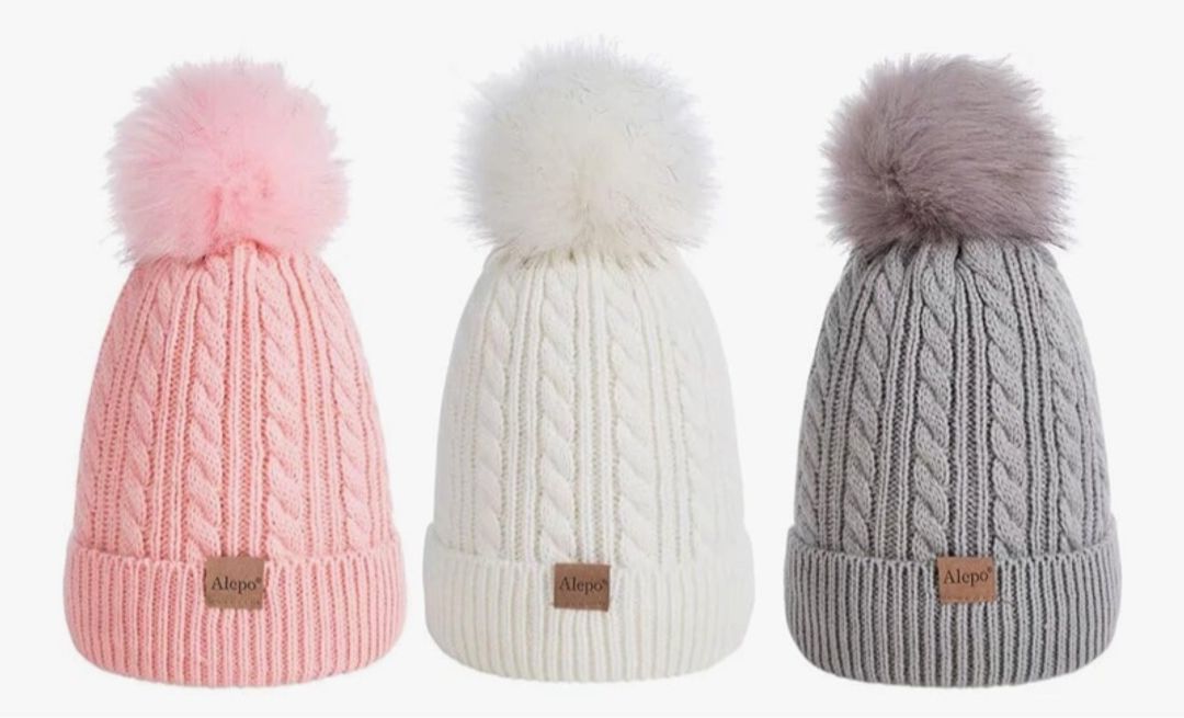 Baby Beanie Hats with 3-Pack,Warm Winter Hats for Boys and Girls,Infant Fleece