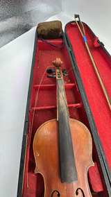 Vintage Violin with Case and Bow - Image 3