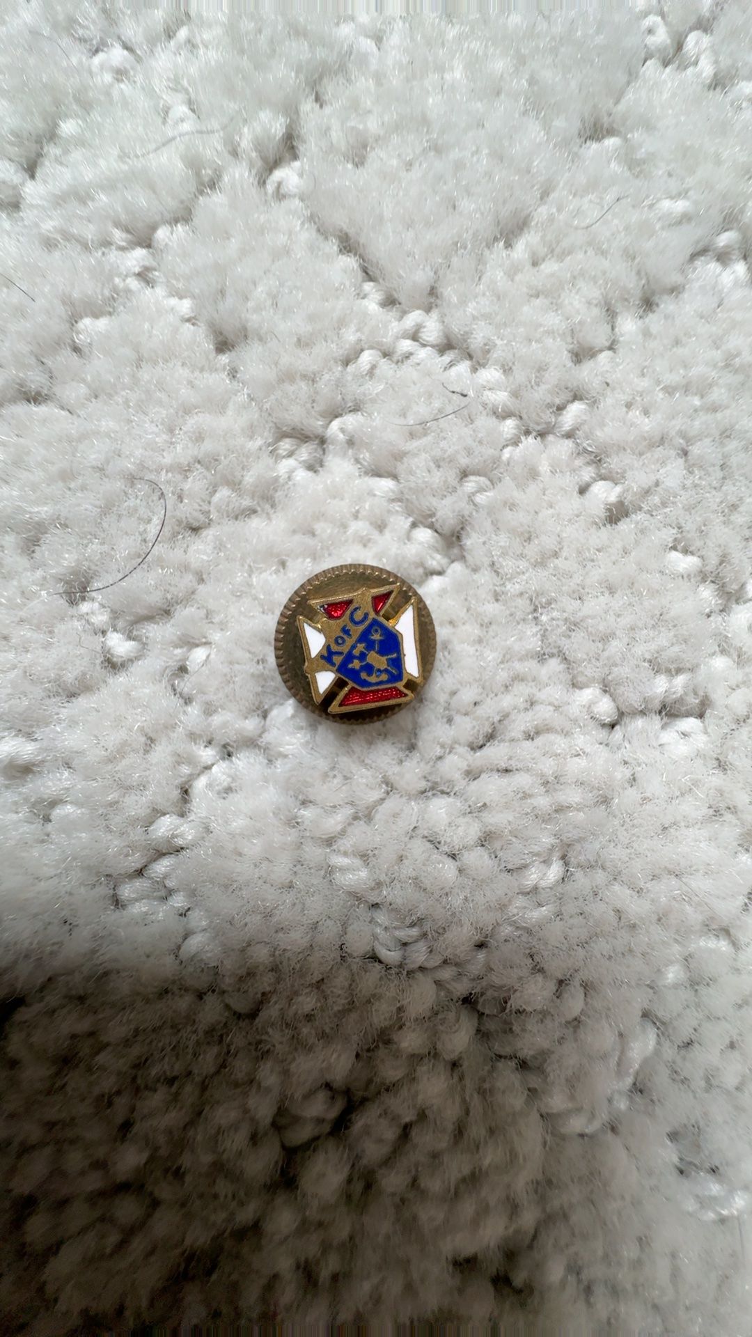 Knights of Columbus Vintage Gold Tone Lapel Pin