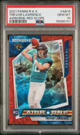 2021 Panini Rookies & Stars Trevor Lawrence Airborne Red Scope #AB16 PSA 10 - Image 1