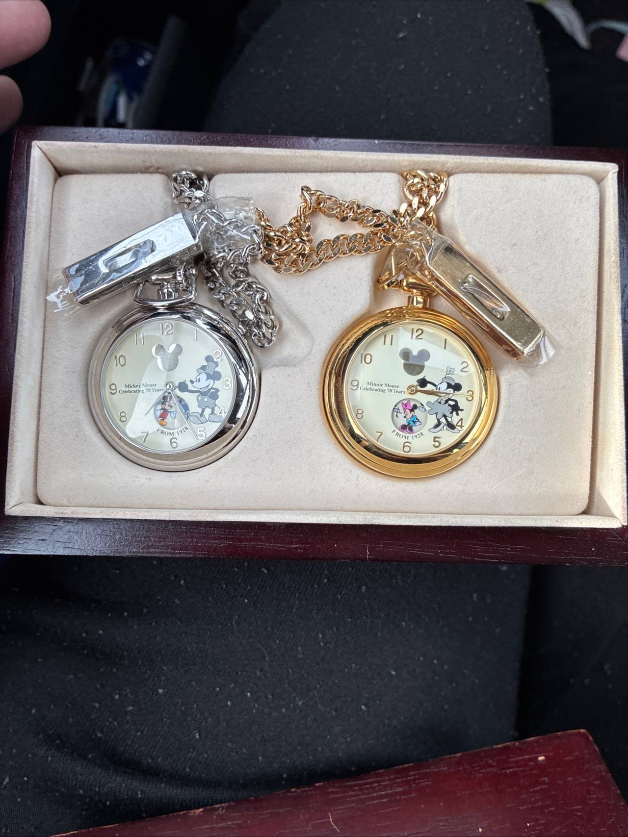 Disney Mickey Mouse 70th Anniversary Pocket Watch Set