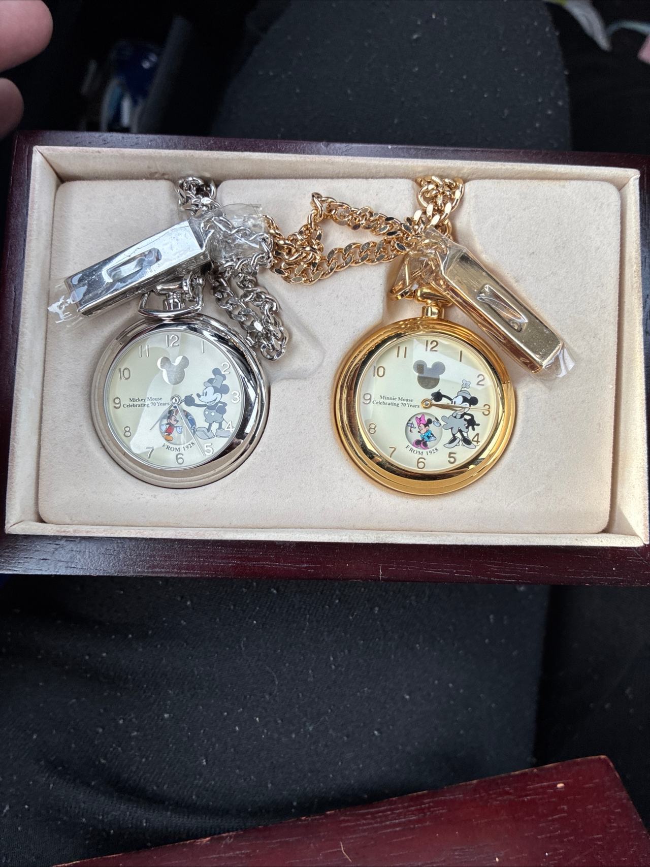 Disney Mickey Mouse 70th Anniversary Pocket Watch Set