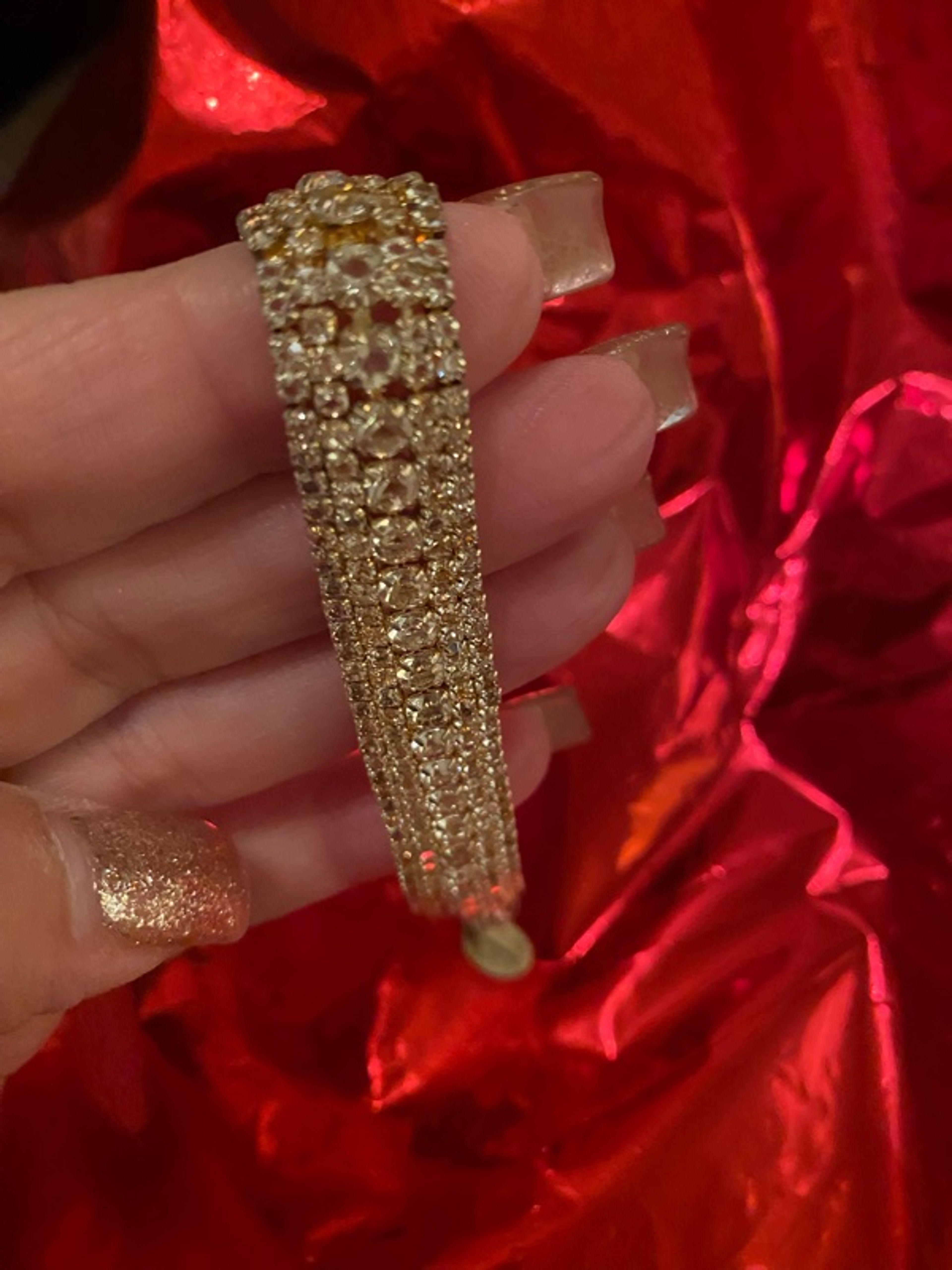 Gold Tone CZ Tennis Bracelet