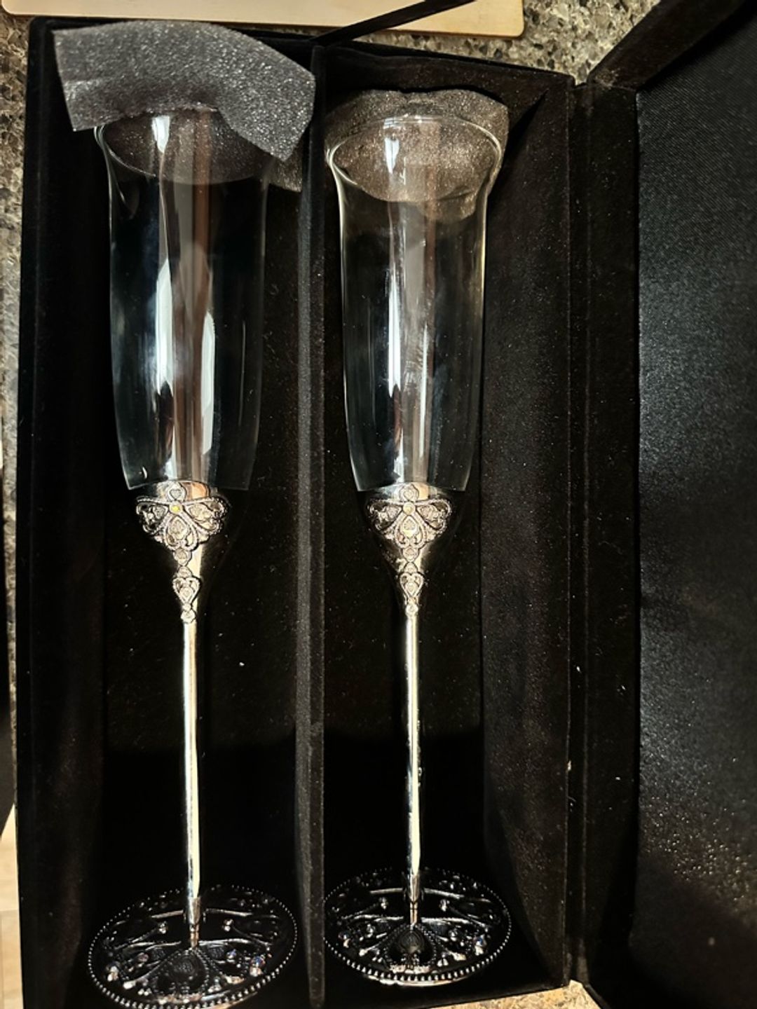 Swarovski Crystal Champagne Flutes Set of 2