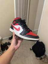 Air Jordan 1 Mid Bred Toe Size 13 - Image 1