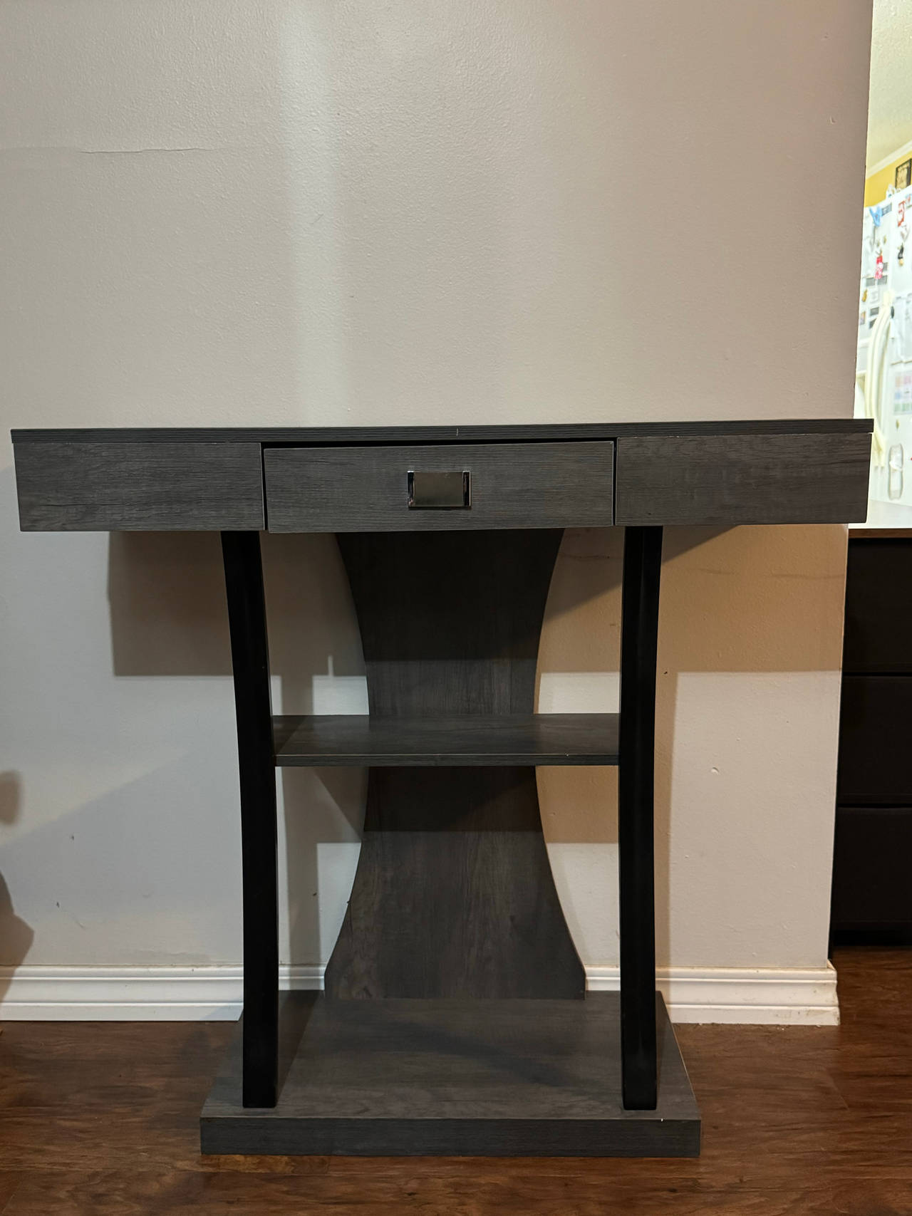 Modern Gray Wood Console Table
