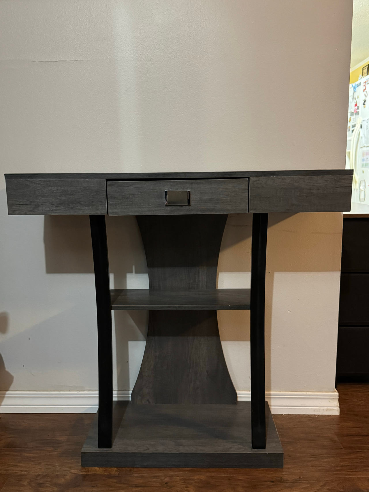 Modern Gray Wood Console Table