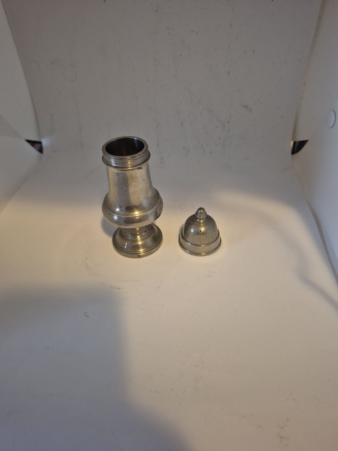 Vintage Pewter Salt or Pepper Shaker
