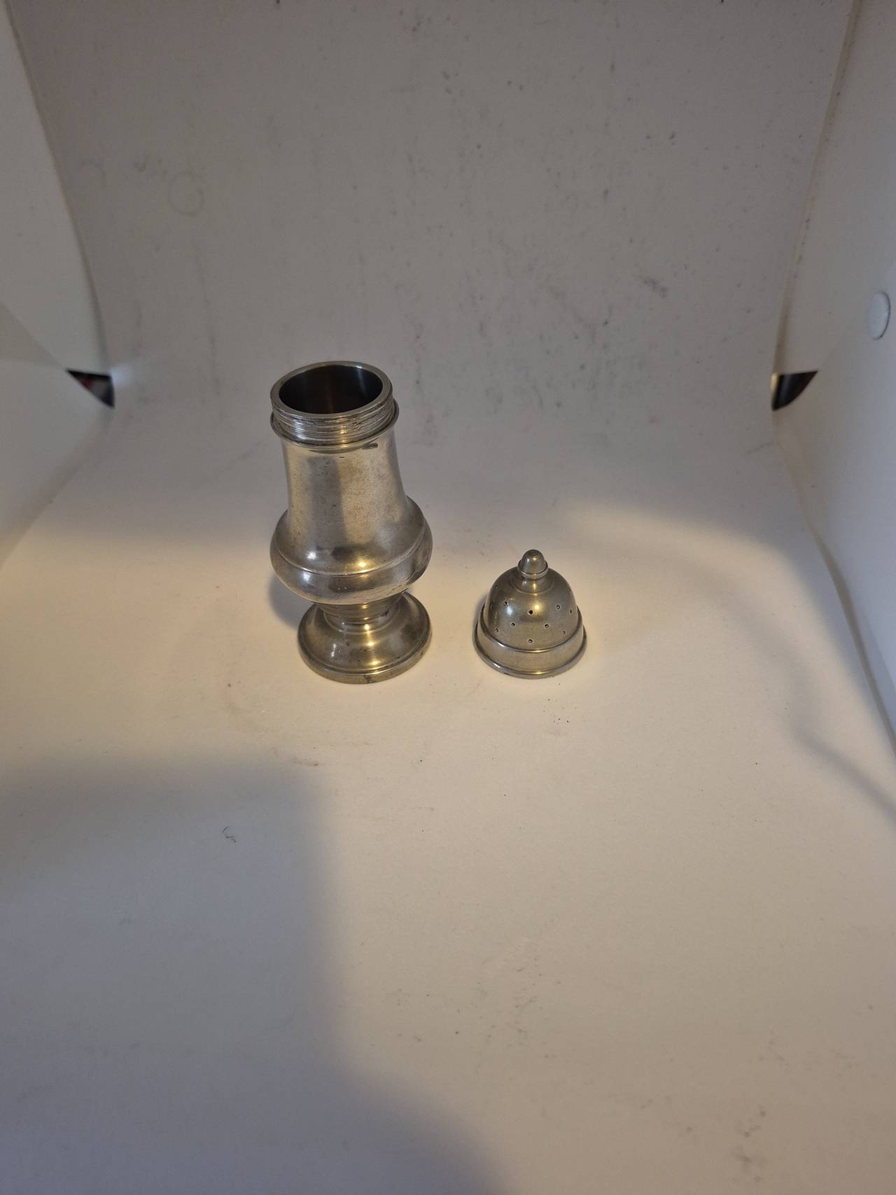 Vintage Pewter Salt or Pepper Shaker