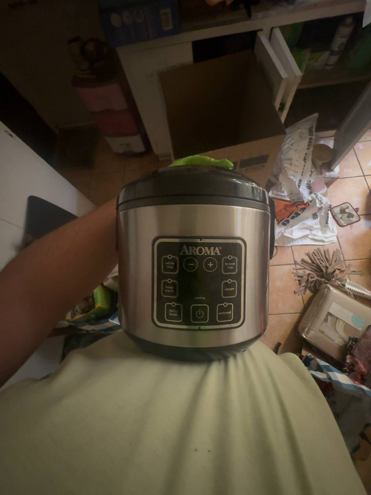 Aroma 8-Cup Digital Rice Cooker & Steamer Silver