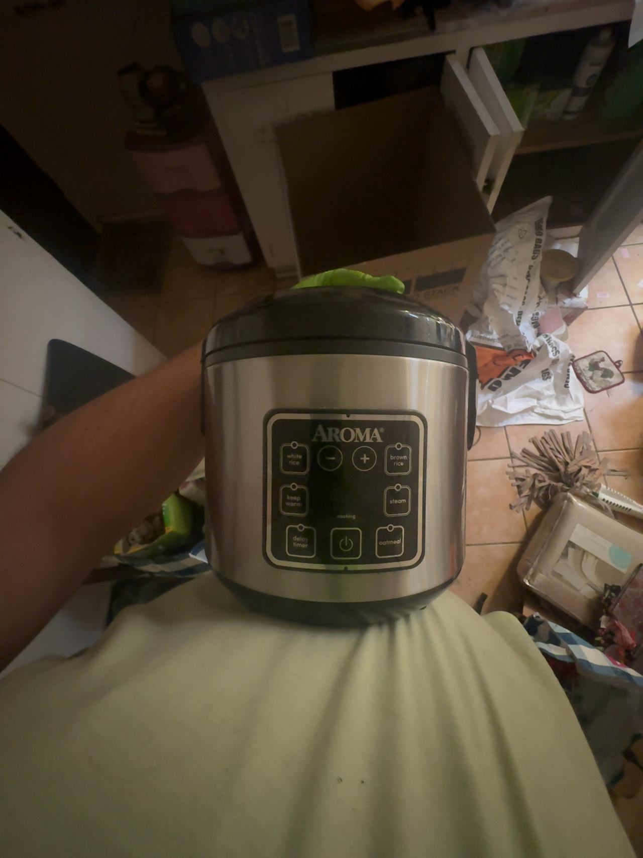 Aroma 8-Cup Digital Rice Cooker & Steamer Silver