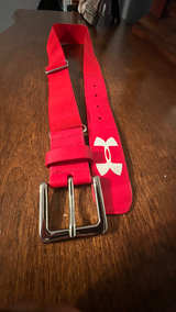 Red Under Armour Baseball Belt - NEW - Image 2
