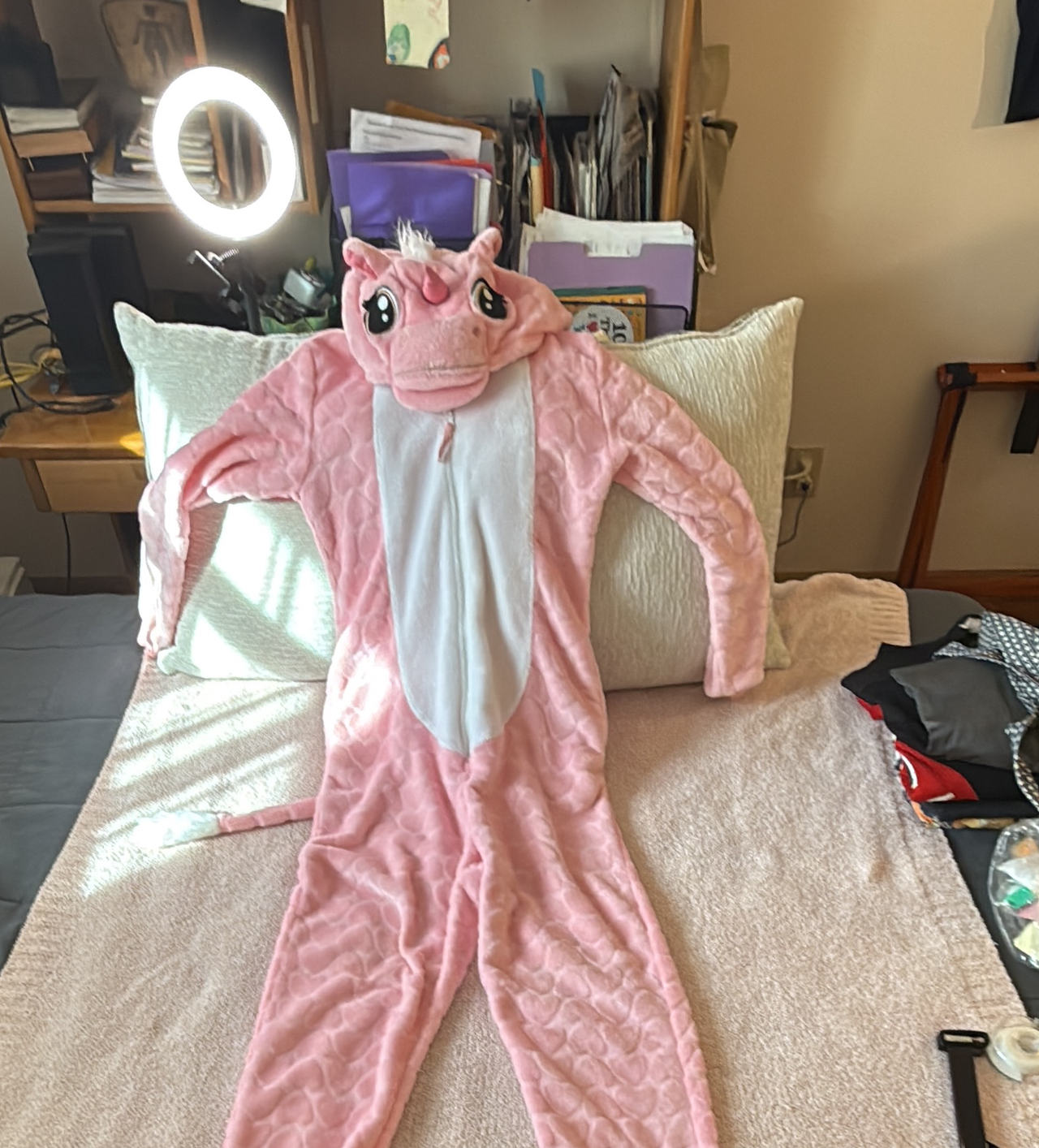 Pink Unicorn Plush Onesie Pajamas