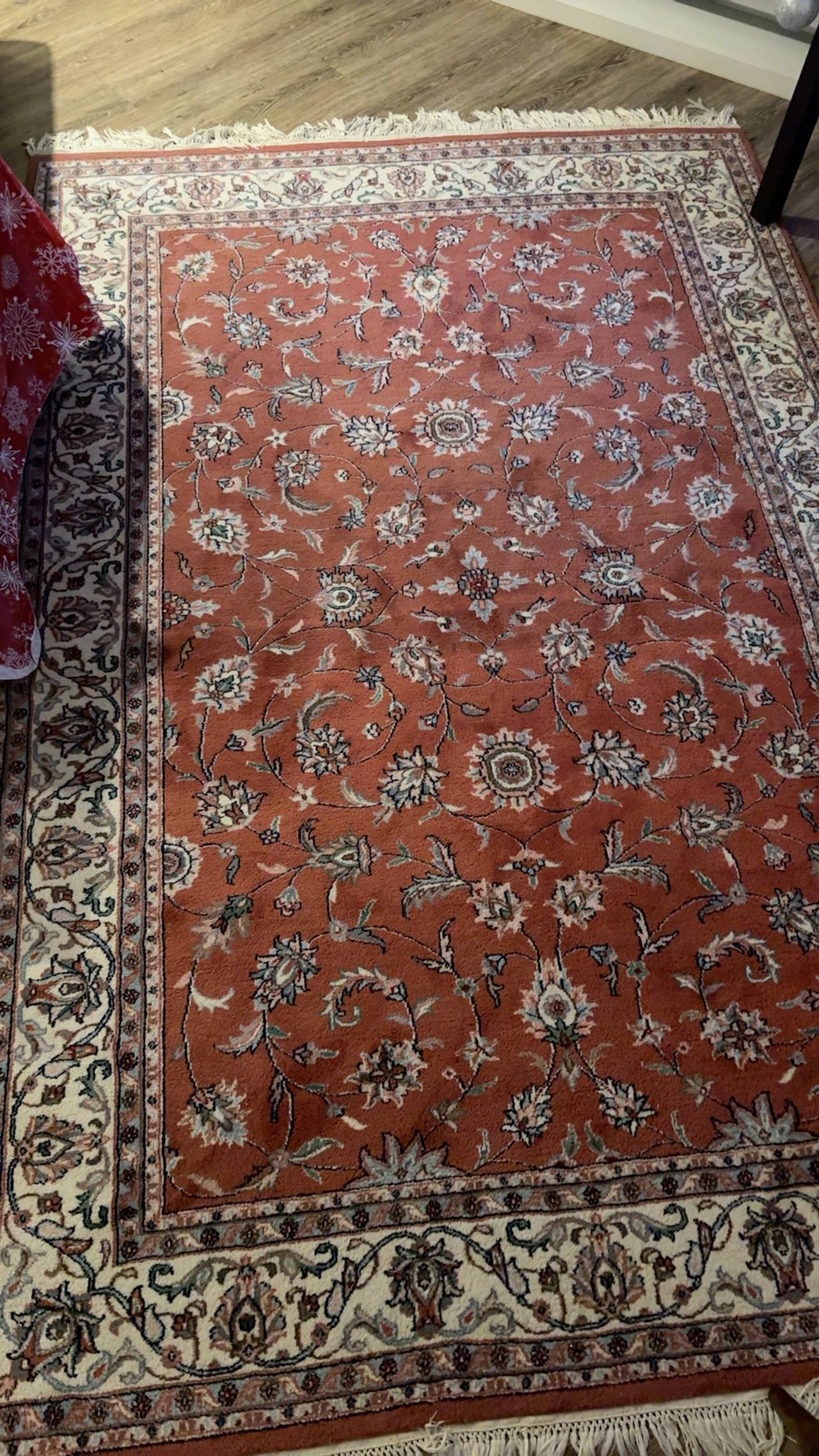 Raspberry Indo Persian Kashan Design Rug