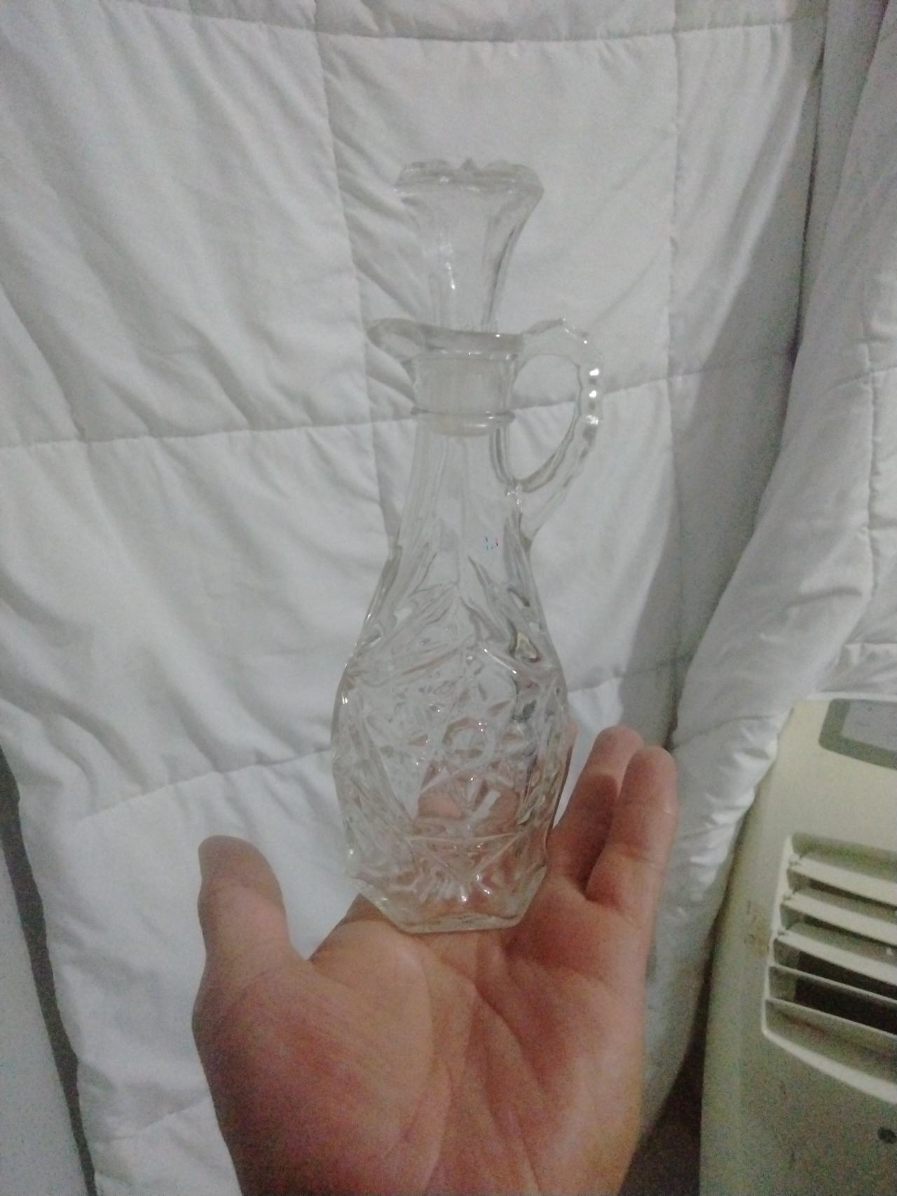 Vintage Pressed Glass Vinegar/Oil Cruet