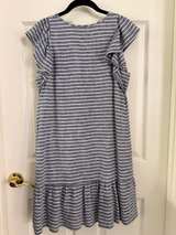 Parker Striped Flutter Sleeve Tassel Dress Size S - Image 2