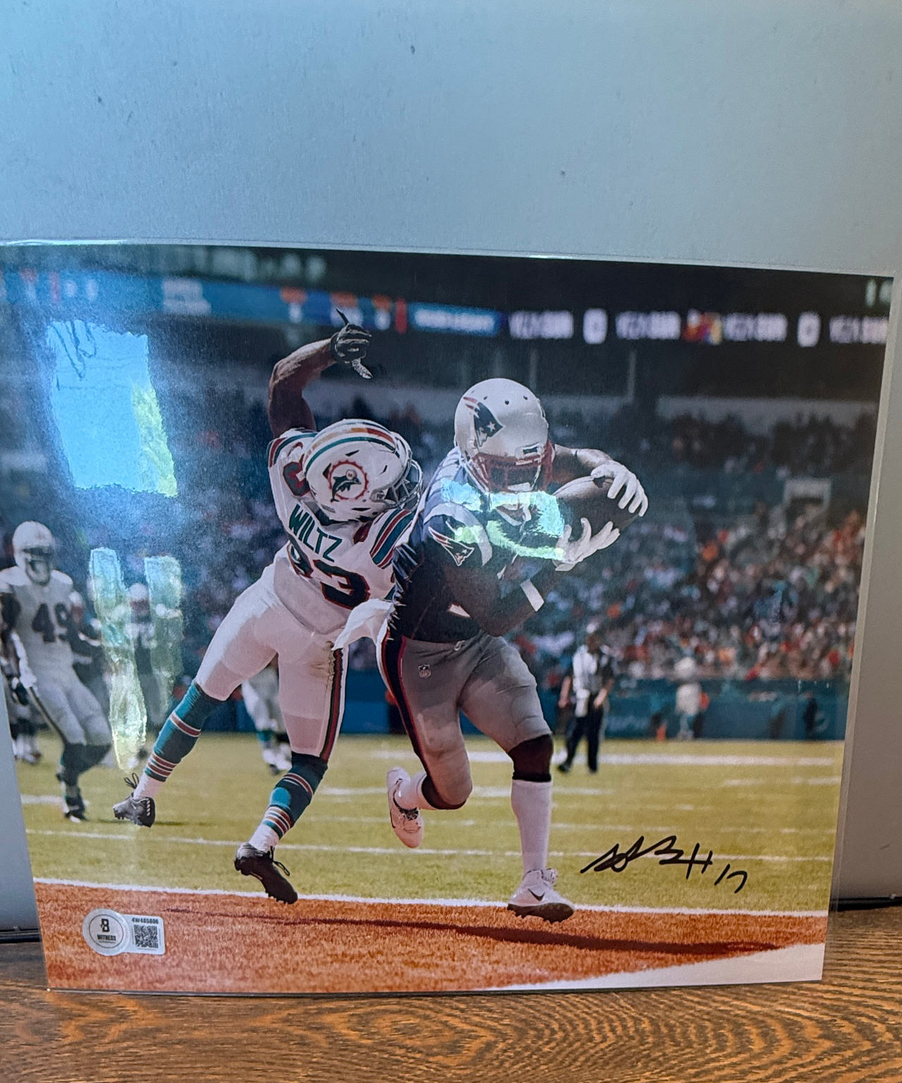 Antonio Brown Autographed New England Patriots 8x10 Photo Beckett BAS COA