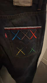 Levi's Original Fake x KAWS Denim Jeans Size 32 - Image 8