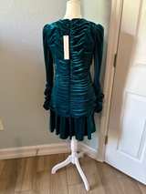 ML Monique Lhuillier Vintage Ruched Velvet Mini Dress - Image 2