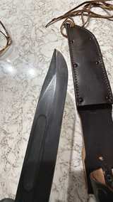 Camillus New York USA 11.75 inch Blade Knife with Leather Sheath - Image 8