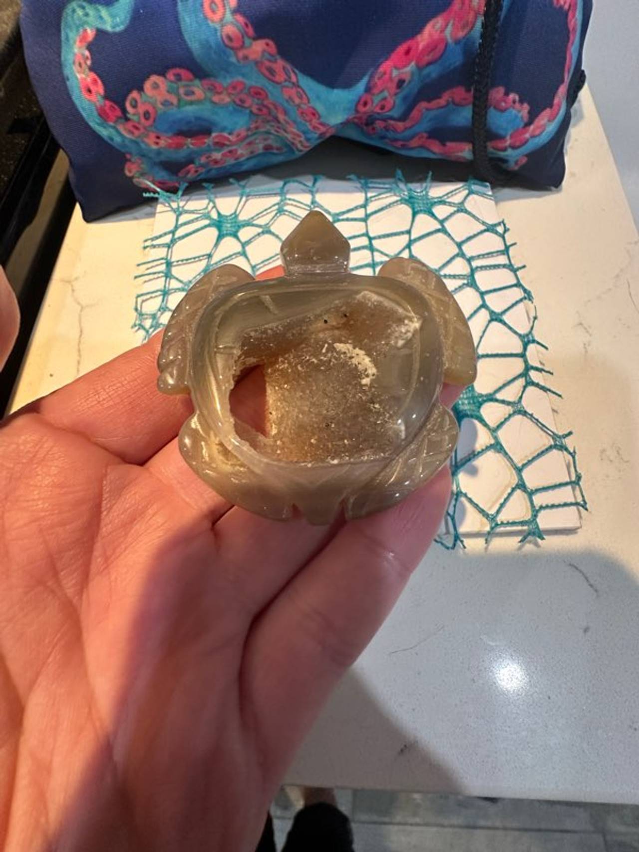 Carved Stone Turtle Figurine
