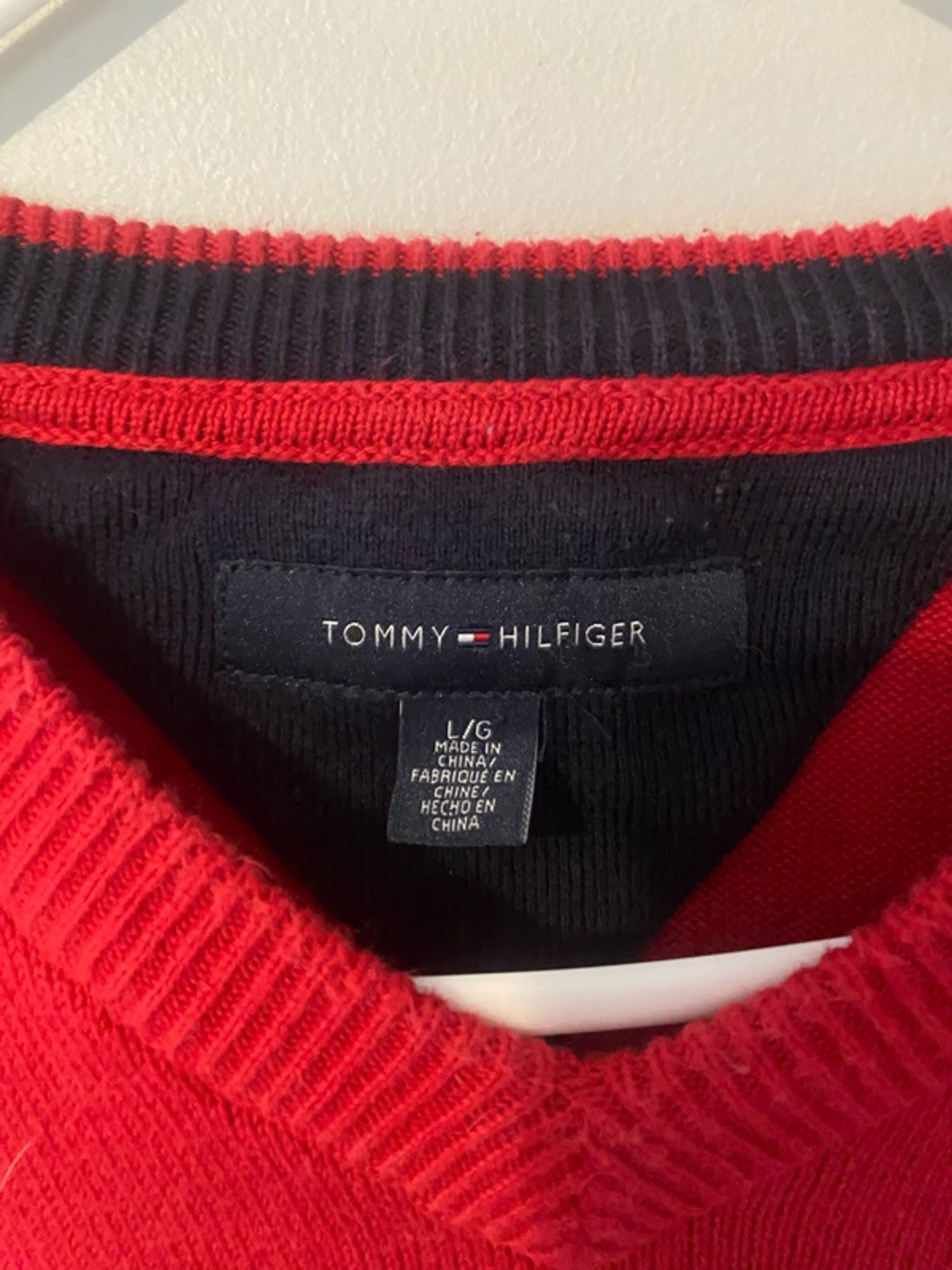 Tommy Hilfiger Red Crewneck Sweater