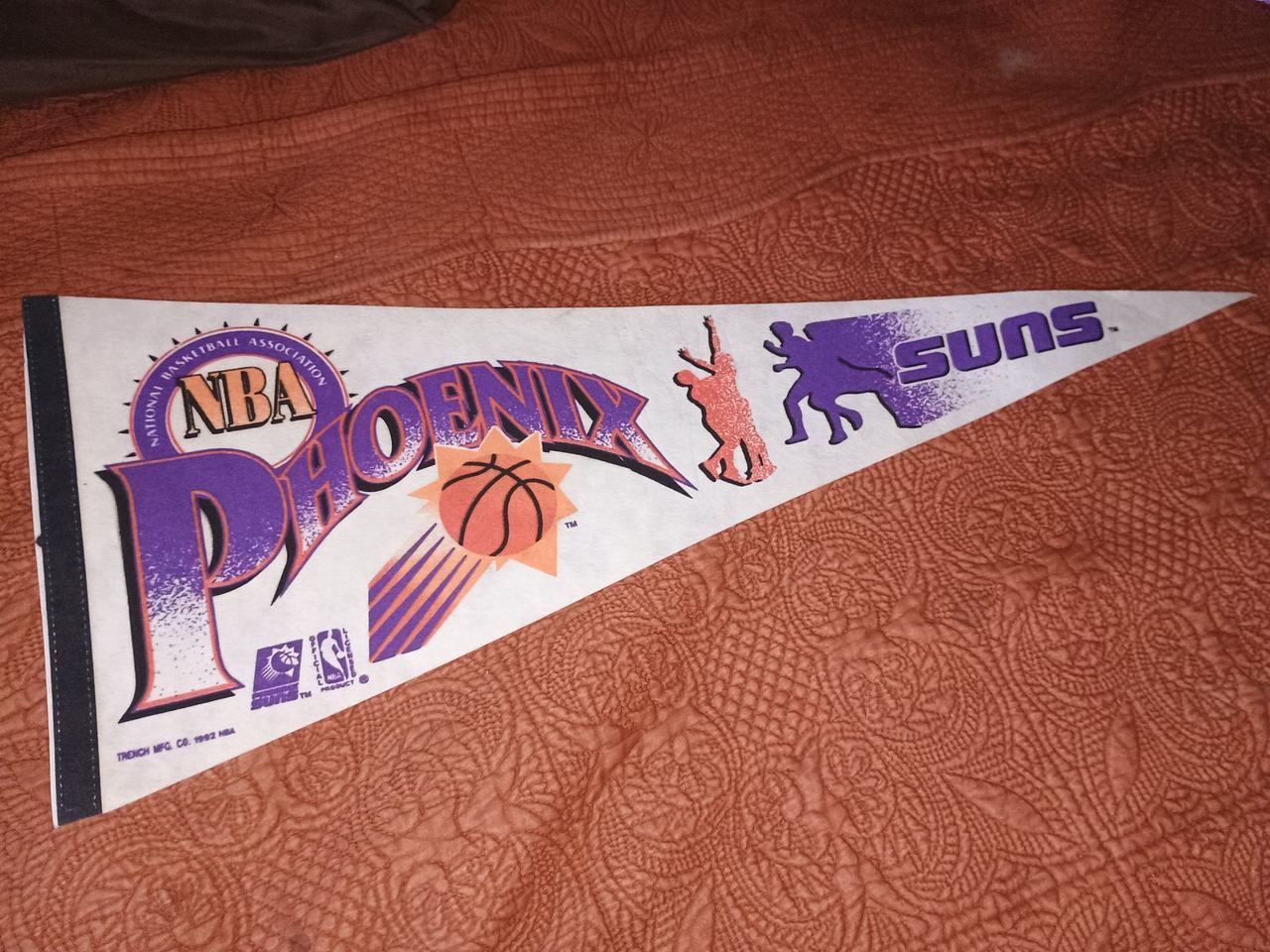 Vintage 1992 Phoenix Suns NBA Pennant