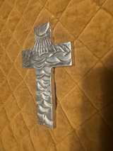 Mexican Pewter Cross Wall Hanging - Image 2