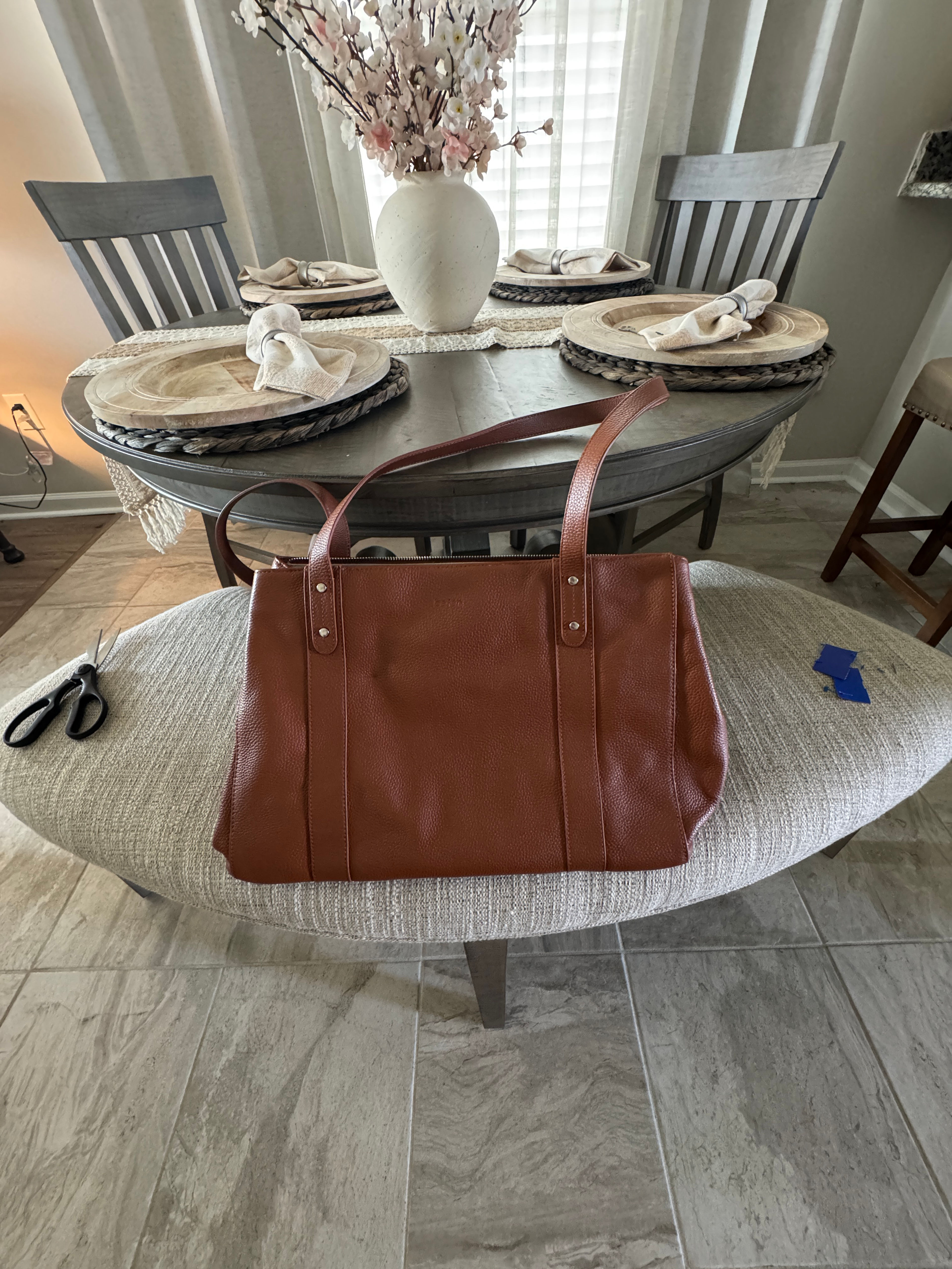 Befen Leather Goods Zipper Tote