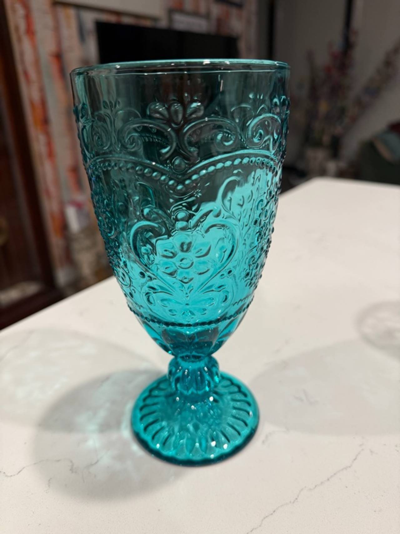 The Pioneer Woman Amelia Teal Goblet 14.7oz