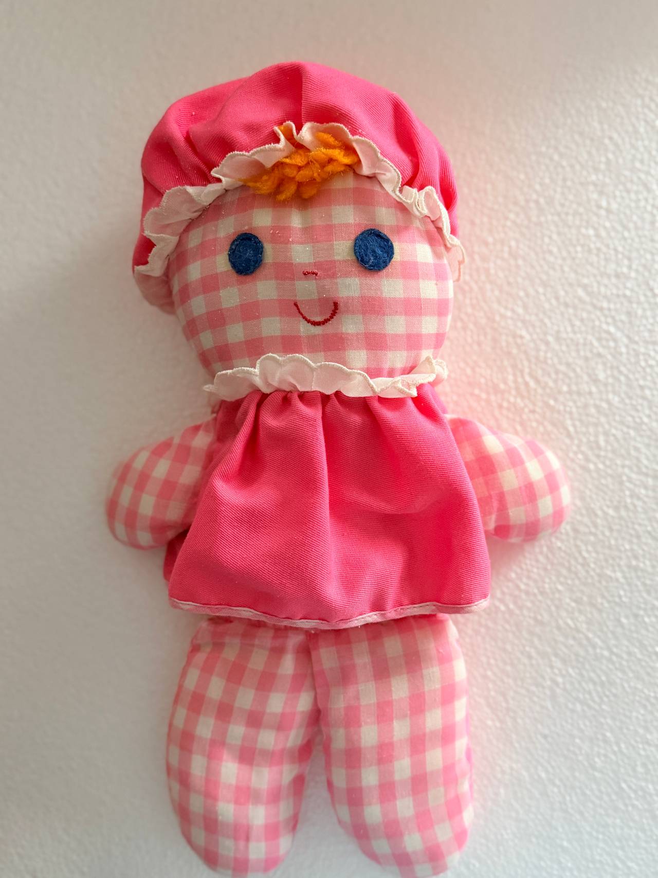 Fisher-Price Lolly Dolly Rattle Doll Vintage Pink