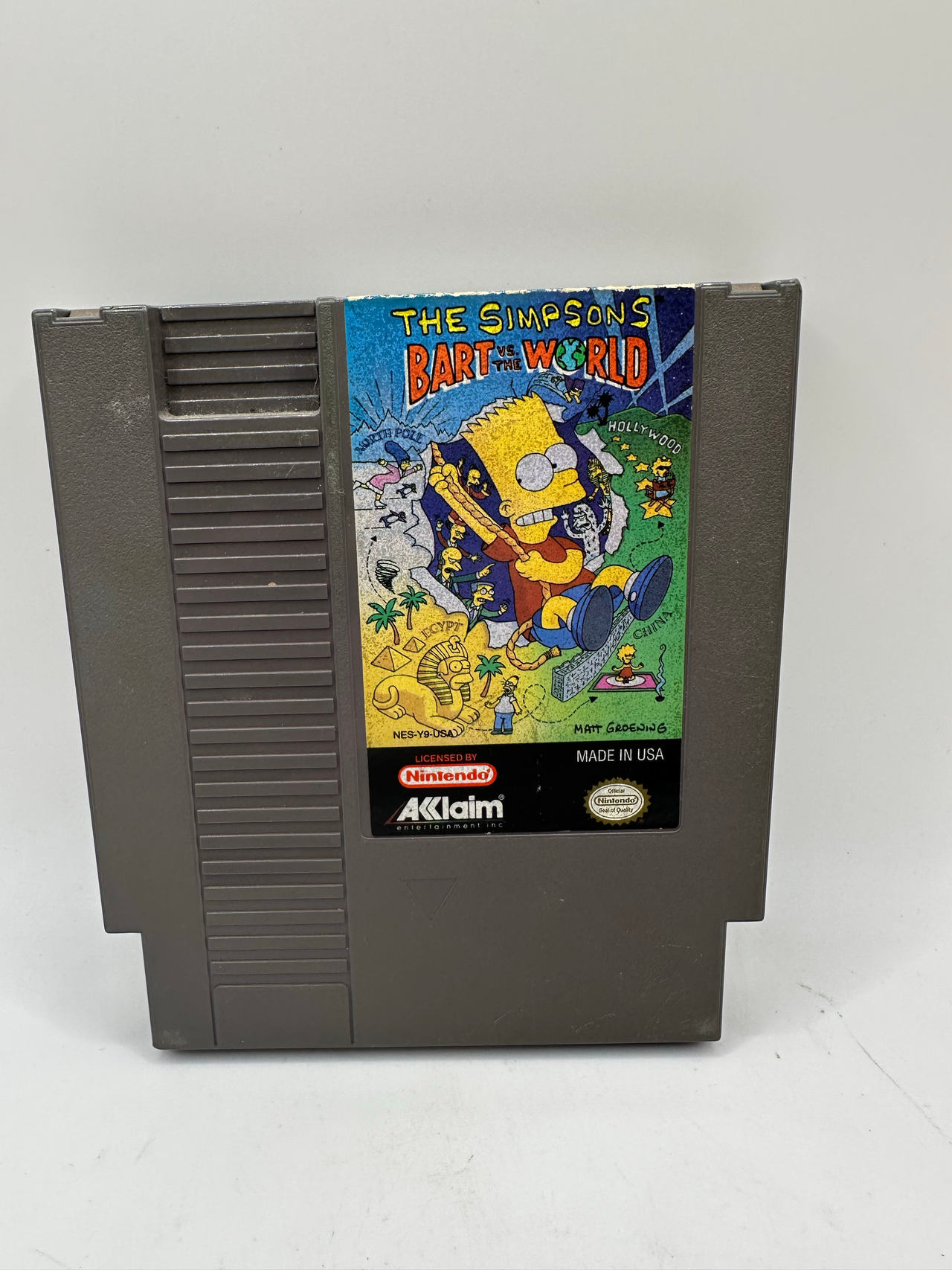The Simpsons: Bart vs. the World Nintendo NES Pro Cleaned TESTED WORKING