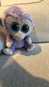 Ty Beanie Boo Blueberry Monkey Plush Medium Buddy Size  - Image 5