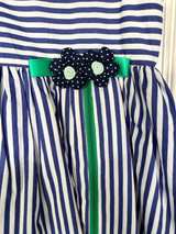 Doe a Dear Girls Blue and White Striped Dress size 4 Boutique - Image 6