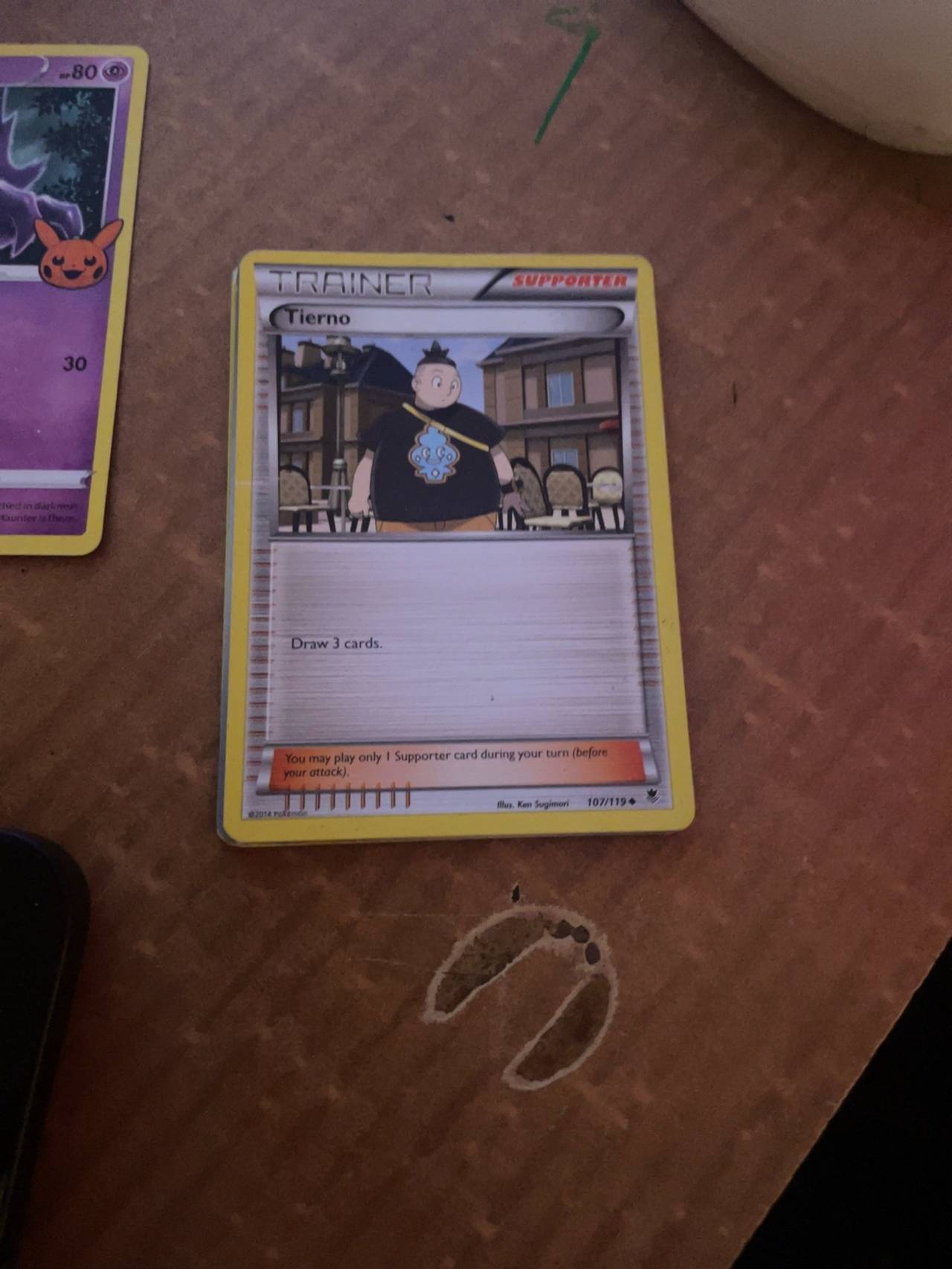 Pokemon TCG Tierno Trainer Supporter Card